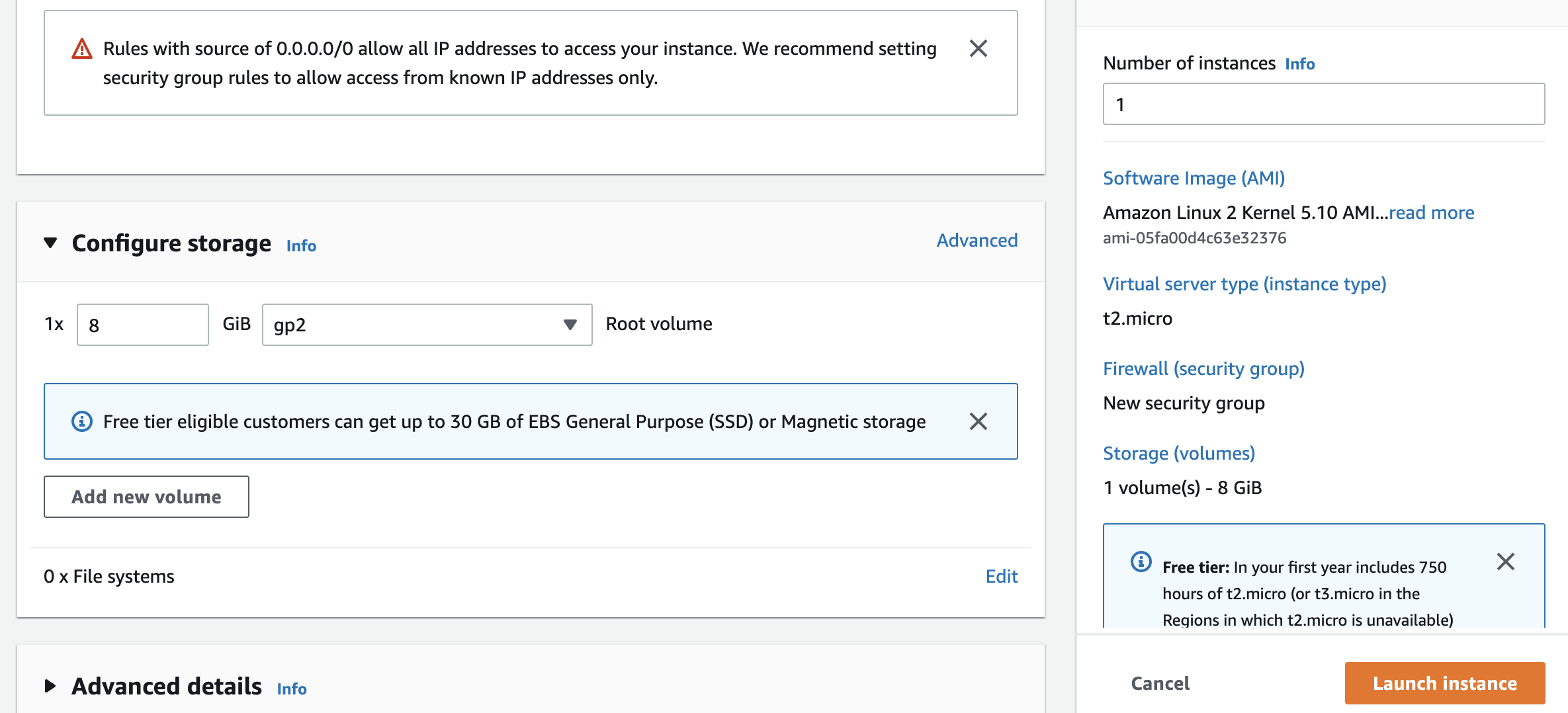 Aws ec2 create instance